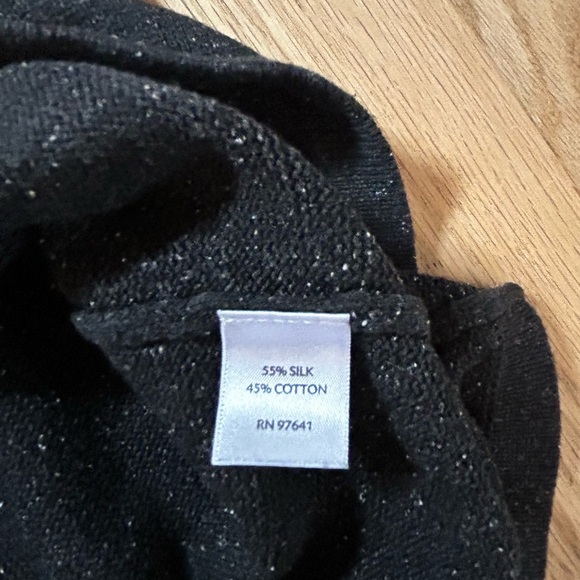 J.JILL silk/cotton alyssa sweater skirt flecked charcoal gray donegal size L - Picture 4 of 7